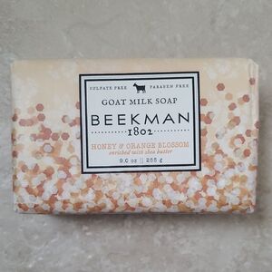 Beekman 1802 Honey & Orange Blossom Goat Milk Soap - Cream and Orange